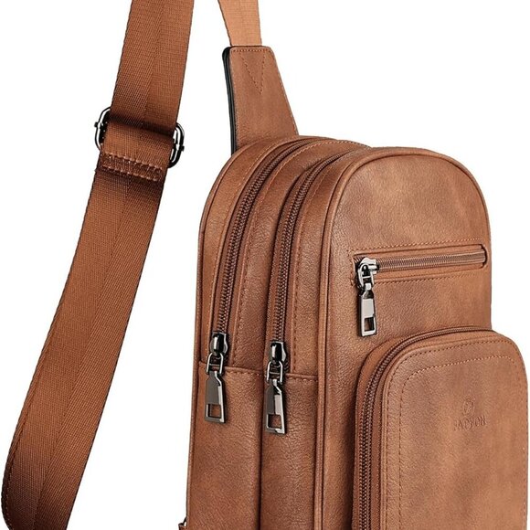 Sling Bags for Women Crossbody Bags Designer PU Leather Sling Purse Multi-Pocke